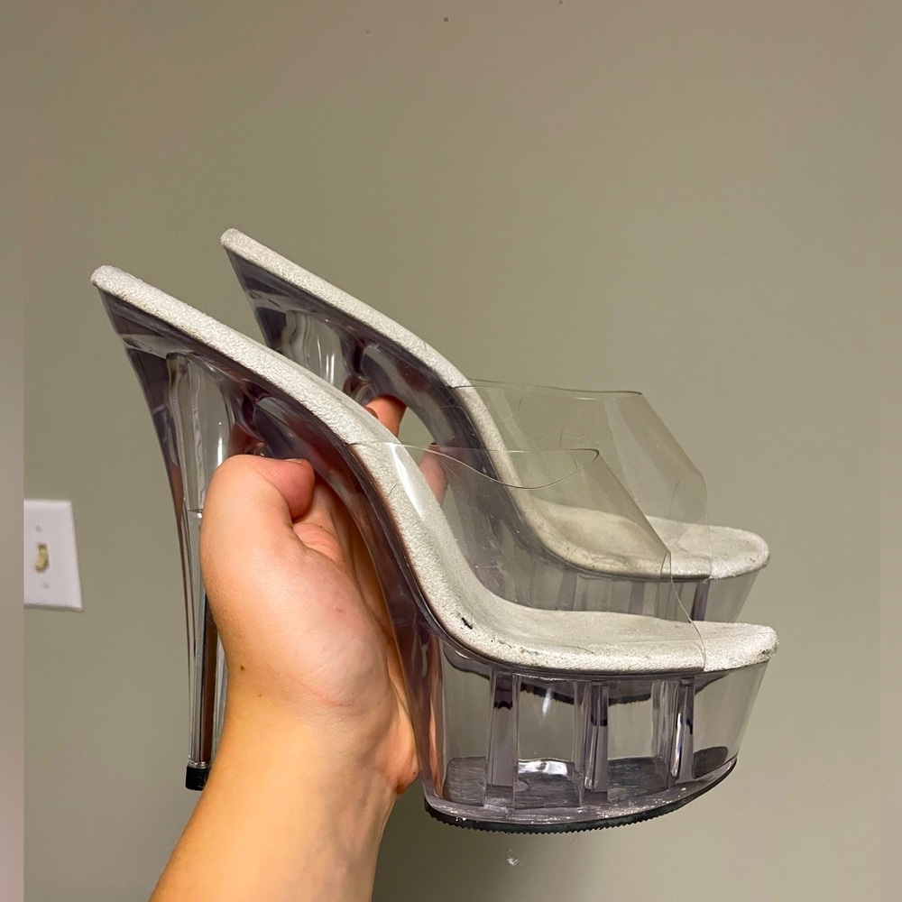 Pleaser Clear Heel sandal